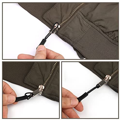 KINBOM 30 pièces Tirette de Remplacement, Tirette Fermeture Eclair Charme de Tirette Tirette Fermeture Eclair Remplacement pour Pantalon Veste Bagages Bottes (Noir)