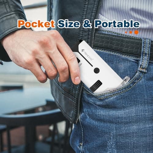Mini Microscope de Poche 100x-250x pour Enfants Adultes, Microscope portable avec 5 Lames de Microscope, Adaptateur de Téléphone, Miniscope Portable pour Enfants Adultes, Scientifique Education, Blanc