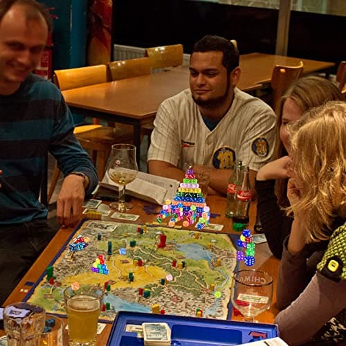 Glaxcidy 100 Pièces Désde 6 Côtés, 10 Couleurs Jeu de Dés Translucides, 14 mm Dés de Jeu en Acrylique, Dés d'angle Rond pour DND Dice Table Jeux, l'enseignement des Mathématiques, Jeux de Fête