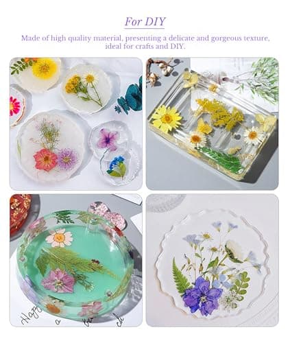 Gugxiom Fleurs Pressées Séchées pour Résine, 5 Sacs de 100 Fleurs Pressées, 5 Thèmes de Couleurs, Fleurs Sèches pour Nail Art, Résine, Conception de Bijoux DIY, Coques de (Type 2)