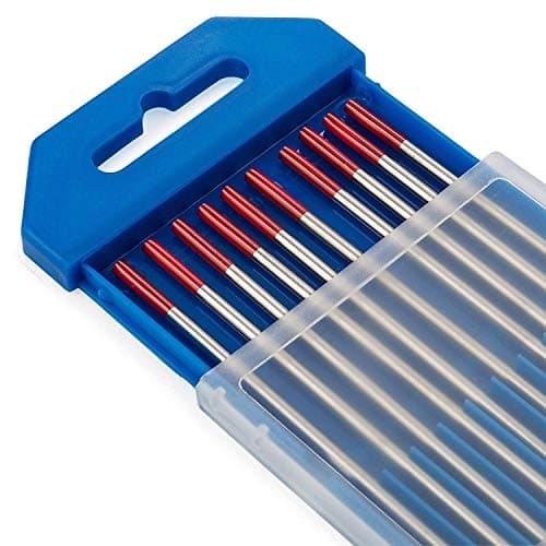TEN-HIGH Soudage TIG Electrodes de Tungstène avec 2% de Thorium WT20 (Rouge) 1.0mm * 175mm 10 pièces par Paquet
