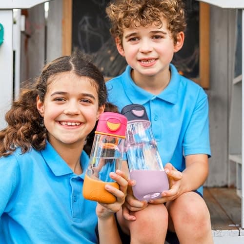 b.box Gourde Sport à Bec | Bouteille d'Eau à Préhension Facile et Couvercle Étanche | Design Moderne et Cool Adapté aux Enfants, Inclinez et Sirotez | 600 ml