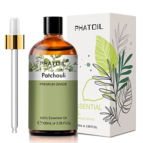 PHATOIL Huiles Essentielles Patchouli 100 ml, Huile Essentielle pour Diffuseur, Huile de Patchouli Pure Naturelle pour Aromathérapie