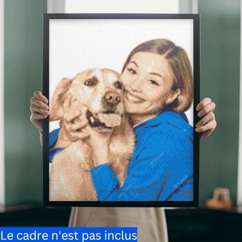 DXDOING Diamond Painting Kit de Peinture Diamant 5D DIY Personnalisé - Créez des Œuvres d'Art Remplies de Souvenirs avec Vos Grands-parents