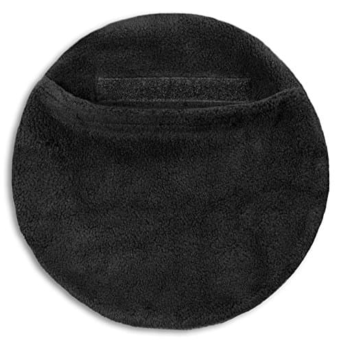 Leschi COUSSIN CHAUFFANT soulage les maux de dos et de ventre/bouillote pour micro-ondes/coussin en graines de blé pour femmes, enfants et bébés (coliques) / Renard Luca, marron noir