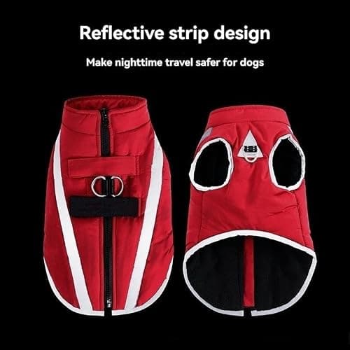 Veste d'hiver chaude personnalisée pour chien, réfléchissante, imperméable, coupe-vent, en polaire personnalisée pour animal de compagnie, par temps froid, avec nom et numéro de téléphone