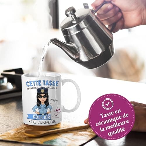 Cupdarling® Tasse Personnalisable Cadeau Infirmiere - Idee Cadeau Femme Original - Tasse Infirmiere Humour - Cadeau Anniversaire Femme - Etudiante Infirmiere Accessoires