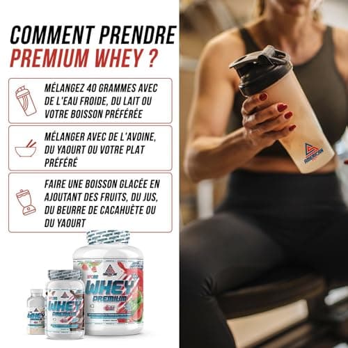 AS American Suplement | Premium Proteine whey | Boisson protéinée | Prisse de Masse Musculaire | Protéine Pure WPC80 | L-Glutamine | Kyowa Quality® (900 gr, Fraise)