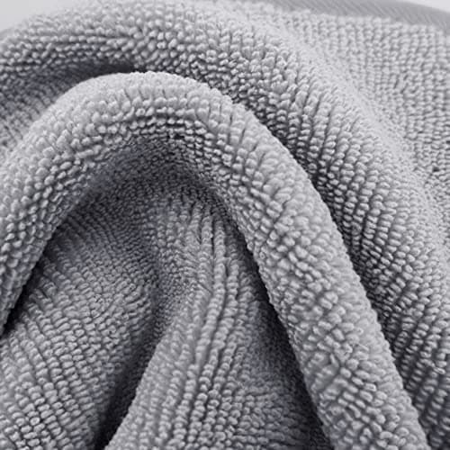Polyte - 6 serviettes démaquillantes/pour le visage - en microfibres - hypoallergénique/sans produits chimiques - gris - 20 x 20 cm