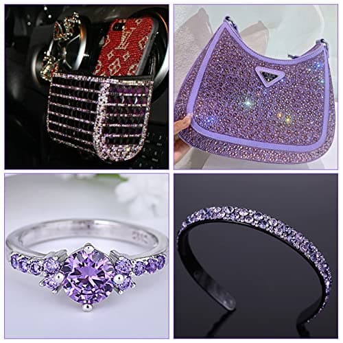 4200PCS Diamants Decoration de Table Violet Diamant Decoration Mariage Strass Acryliques Diamants en Acrylique pour Décoration Cristaux Acrylique Diamants pour Remplissage de Vase Diamants Décoratifs