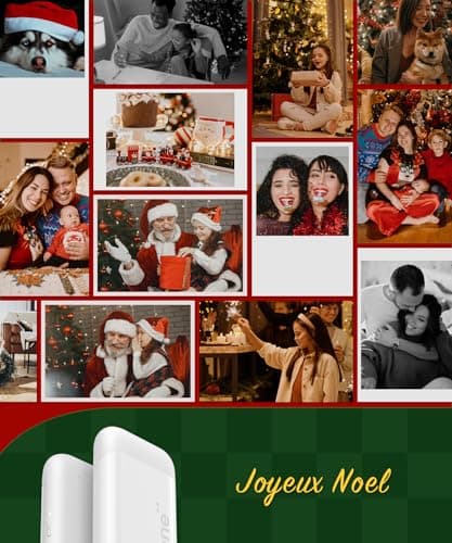 Liene Mini Imprimante, 2 x 3 Imprimante Photo Portable avec 50 Zink Papiers à Dos Collant, Bluetooth 5.0, Compatible avec iOS & Android, Application Dédiée, Imprimante Photo pour iPhone(Blanc)