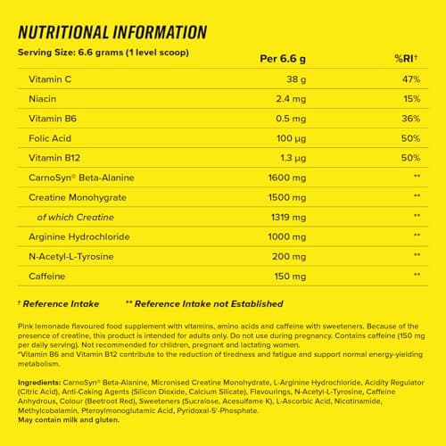 Poudre pré-entraînement C4 Original - limonade/fruits rouges | Boisson énergisante pré-entraînement | 150 mg de caféine + bêta-alanine + monohydrate de créatine | 60 portions