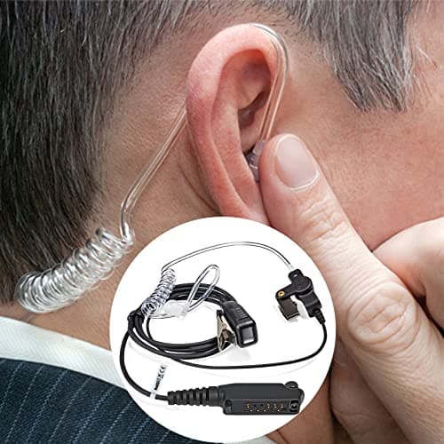 HYSHIKRA Sepura Oreillette compatible avec les radios Sepura STP8000 STP9000 SC20 SC21 (tube acoustique caché)