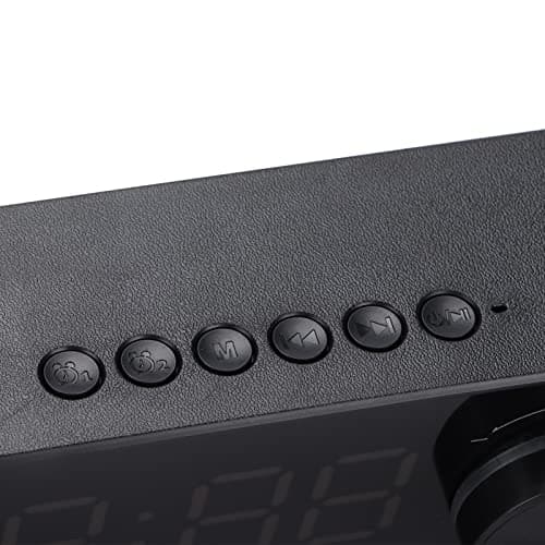 Radio-réveil, Haut-Parleur Bluetooth Multifonctionnel, Haut-Parleur D'horloge, Radio-réveil Portable avec LED, Haut-Parleur Bluetooth pour Bureau de Chambre(Le Noir)