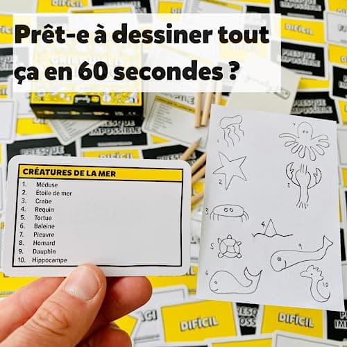 Gribouillis Chrono : Le jeu de dessin vivement frénétique et assurément drôle | Un jeu de société qui se joue en famille, pour les enfants, les adolescents et les adultes (Français)