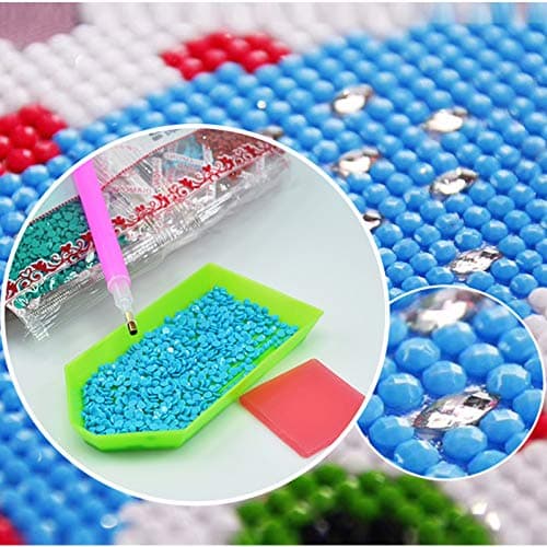 TOPSEAS Outils de Peinture Diamant,94 pcs Accessoires de Diamond Painting,avec Boîte de Rangement Diamant, Point Stylo Rapide,Colle,Plaque de Diamant,et étiquette pour DIY Artisanat