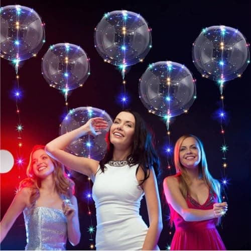 Bobo Balloons Lot de 20 ballons transparents à bulles pour ballons - 50cm - Ronds Clairs Ballons, cadeaux pour Noël, mariage, décoration de fête d'anniversaire?24 Pouces?