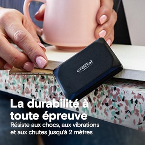 Crucial X9 1To Disque SSD Externe Portable, Jusqu’à 1050Mo/s, Compatible avec PC, Mac, PlayStation et Xbox, USB-C 3.2 - CT1000X9SSD902