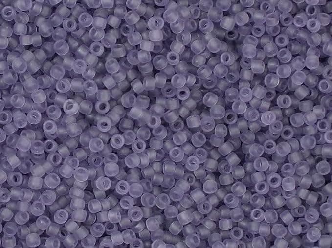 10g TOHO seed beads 11/0 (2 mm), small Japan rocailles, #19F Purple Matte Frosted Plum