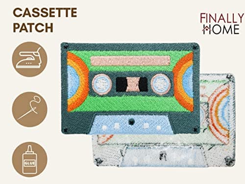 Finally Home Patch thermocollant - Cassette verte | Patchs rétro, écusson vintage, écusson thermocollant Old School, écusson de musique rock