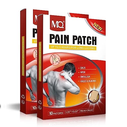 Patch Anti Douleur,20 Pcs Patch éLastique à Quatre CôTéS Patch Anti Douleur pour le cou, les épaules, la taille et les jambes Soulager les Douleurs Articulaires et Musculaires