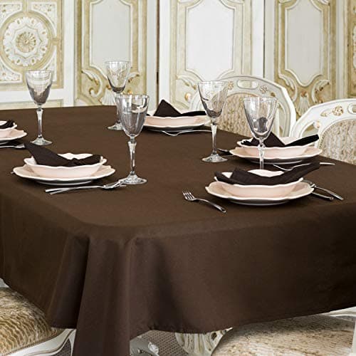 Nappe de luxe unie anti-taches rectangulaire - Grandes tailles (140 x 350 cm)