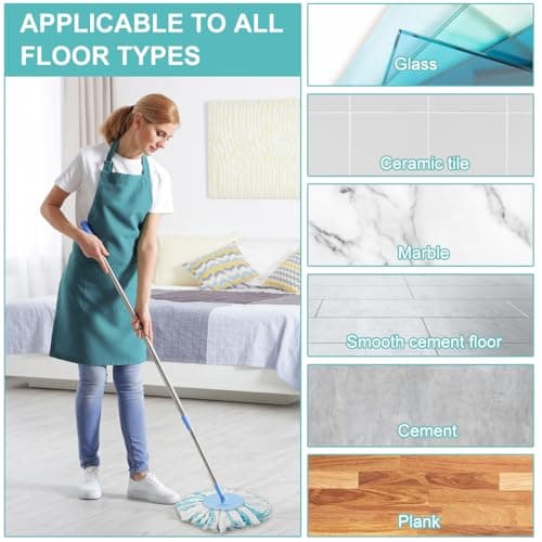 4 Pièces pour Leifheit Têtes de Rechange Clean Twist Disc Mop Micro Kit, Système à 2 Fibres Balai pour Leifheit Serpillière Franges de Remplacement, pour Tous Types de Sols