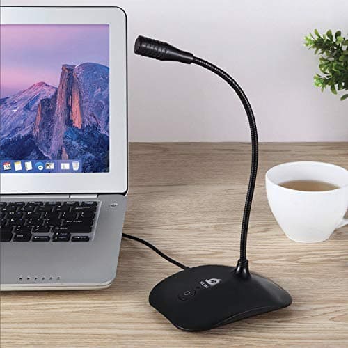 KLIMTM Talk - Microphone USB PC et Mac - Compatible avec Tout Ordinateur - Micro de Bureau Professionnel - Audio Haute Définition - Nouvelle Version 2024 - Noir