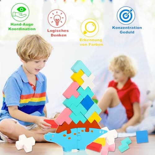Akosuntoys Montessori Jouet à partir de 3, 4, 5 ans, dinosaure à partir de 3, 4, 5 ans, cadeau pour garçon, 3, 4, 5 ans, jeux éducatifs à partir de 3, 4 ans, jeux à partir de 3 à 5 ans