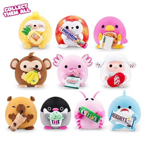 Snackles, Series 2, Capybara (Kung Fu Tea, Bubble Tea), Plush Toy, Cuddly Squishy Comfort Plush with License Snack Brand Accessory, Medium (35 cm), Brown Box, (Capybara)
