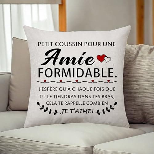 Aconesong pour Une Amie Formidable - Cadeaux pour Amie, Cadeaux de l'amitié, Housse de Coussin pour Amie Idée Anniversaire Cadeaux de Amie Noël Cadeau de Décoration (Amie-1)