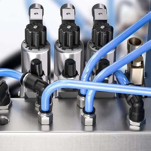 Bwintech 10 Pcs manchon de carte de 8mm à 1/8 "BSP mâle traversant et coude de 90 degrés raccord pneumatique, adaptateur de ligne d'air à libération rapide PL8-01 / PC8-01