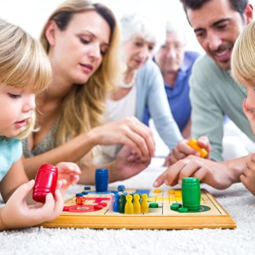 Toddmomy 32 Pièces Pièces De Jeu De Société Pièces D'échecs De Pion en Bois Multicolores Composants Marquages ​​De Table pour Jeux De Société Pièces De Table De Pion Assorties Pièces De