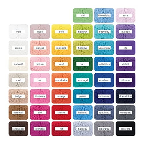 Gründl Laine Cotton Quick uni - laine fine pour crocheter - fil à tricoter – fil à crocheter – brillant et doux pour la peau – 100 % coton – 1 pelote 50 g / 125 m – taille d’aiguille 3 - 4 - cerise