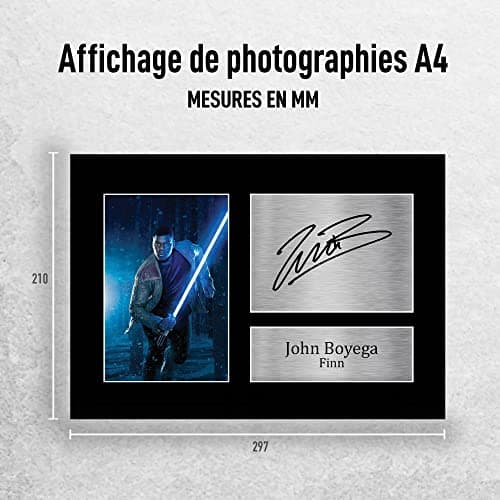 HWC Trading A4 John Boyega Star Wars Finn Cadeaux Imprimé Signé Autographe Photo pour les fans de cinéma - A4