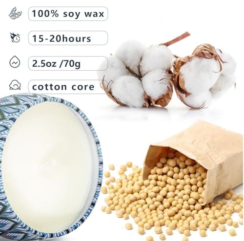 Yinuo Candle Coffret Cadeau de Bougies Parfumées pour Femmes, 12 * 2,5 Oz de Bougies Aromathérapie en Cire de Soja - Idéal pour la Fête des Mères, Noël, Anniversaires, Saint-Valentin, Bain, Yoga