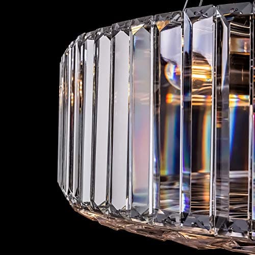 MAYTONI DECORATIVE LIGHTING Lustre à suspension en cristal grand moderne rond style contemporain, en métal couleur chrome excl 8 x 60W E27 230V
