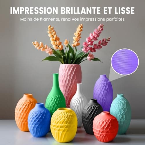 TECBEARS PLA+ Filament 1.75 mm, Upgrade PLA+ 2.0 Filament d'impression 3D Plus Robuste et Plus Résistant, Vitesse d'impression 0-300 mm/s, Bobines de 1 KG, PLA+ Blanc