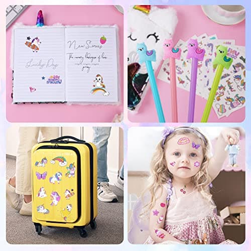 OFFCUP Journal Intime Fille, Mermaid Carnet Secret en Peluche, 160 Pages A5 Journal Secret avec Stylo et Autocollants Carnet de Notes Cadeau pour Enfants Bloc-notes Scolaire Cahiers