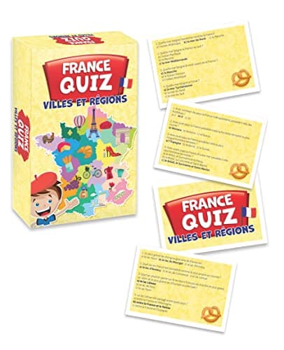 KANGUR Quiz France Villes et Régions Jeu Familial Jeux de Société pour Enfants et Adultes Quiz Jeu de Cartes