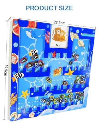 Alphabet Labyrinthe Magnetique, Puzzle Alphabet pour Enfants,Motricité Fine,Jeux Éducatif Montessori,Magnet Motricité Fine, Jouet Sensoriel Voyage