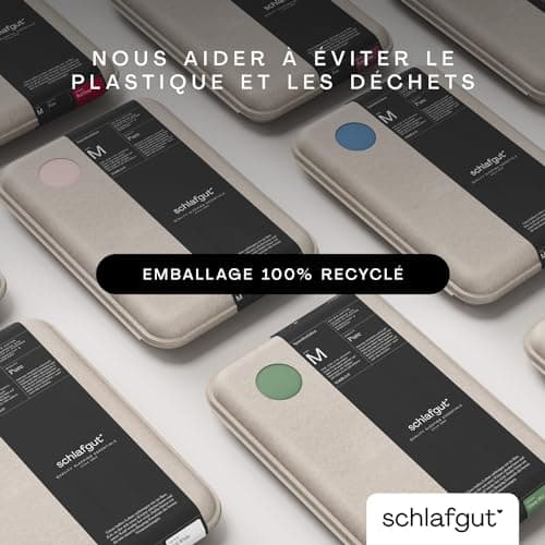 schlafgut Pure Drap-Housse de 180x200cm à 200x220cm, 95% de Coton Organique Doux et 5% élasthanne, Doux et Robuste, Grey Mid