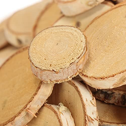 com-four® 1kg décoration à saupoudrer, disques décoratifs en Bois à saupoudrer - copeaux de Bois en Bois Naturel avec écorce - Fournitures Artisanales pour Cadeaux et Pots-pourris