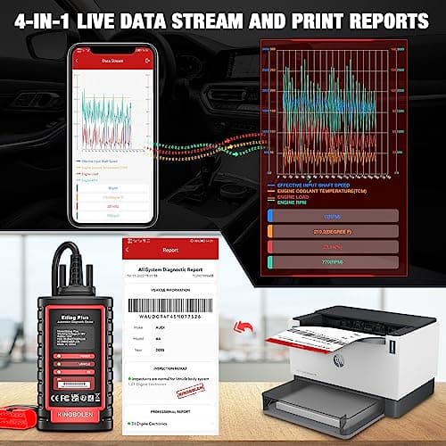 KINGBOLEN Ediag Plus Valise Diagnostic Auto, OBD-II Diagnostic français pour 15 Services Systèmes Complets, Can-FD, Auto-Vin, Codage ECU & Test Actif, pour iOS et Android Mobiles