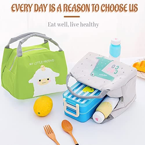Hillylolly Sac Isotherme Repas Enfant Fille, Sac à Lunch Isolé, Panier Repas Enfant, Mini Sac Isotherme Repas Enfant, Sac Lunch Femme Multipurpose, pour le Transport de Nourriture (Mouton)