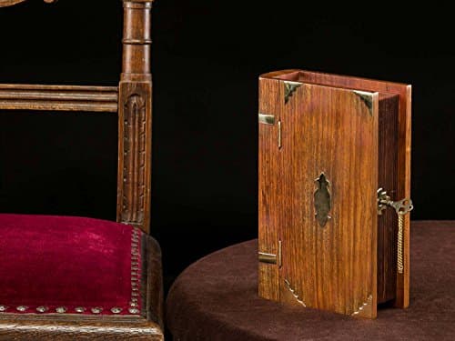 Livre factice verrouillable boîte à bijoux boîte en bois boîte ancre de