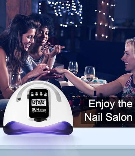 UIHOL Lampe UV LED Ongles Gel, 280W Professionnel Sèche Automatique, 66 Lumières Séchage Rapide, Grand LCD Ecran, 4 Minuteries 10s/30s/60s/99s pour Vernis Semi Permanent