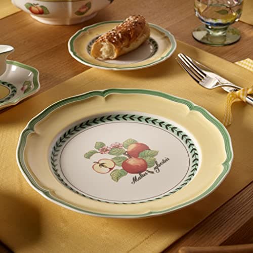 Villeroy & Boch 10-2282-2620 French Garden Valence Assiette Plate Porcelaine Jaune 29,2 x 29,2 x 8,5 cm