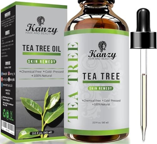 Kanzy Huile Essentielle Tea Tree Bio 60ml Naturelle Vegan Huile Arbre à Thé pour le Visage, Ongles et les Soins de la peau Huile