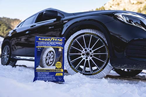 Goodyear Jeu de 2 Chaînes à Neige en Textile pour Voitures Ultra GRIP Taille M, Blanc